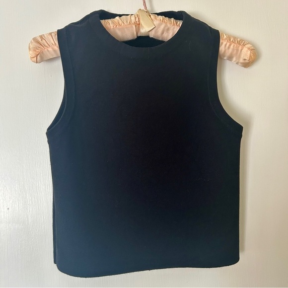 Primark Cares Black Fitted Crop Top Tank Ribbed Knit Sleeveless size Large 10 12 - Picture 6 of 13